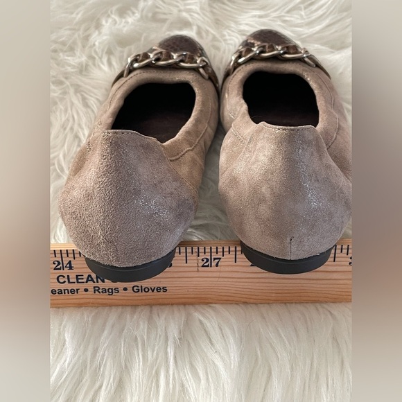 Agl Attilio Giusti Leombruni Cap Toe Chain Ballet Flats Snakeskin Size 6.5 - Picture 5 of 8